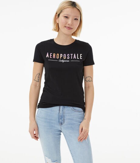 Aeropostale Womens Double Scoop Pajama Sleep T-Shirt